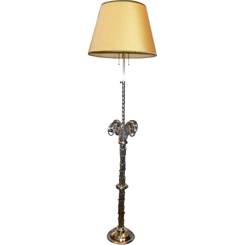 Lampadaire vintage en bronze 1950