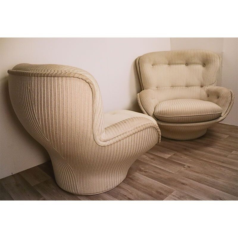 Pair of vintage Karate armchairs by Michel Cadestin 1970s