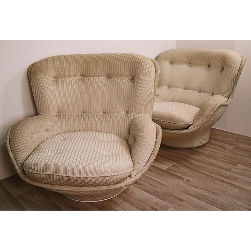 Pair of vintage Karate armchairs by Michel Cadestin 1970s