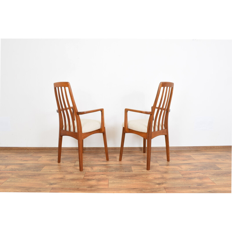 Set of 8 vintage teak chairs by Benny Linden 1970s