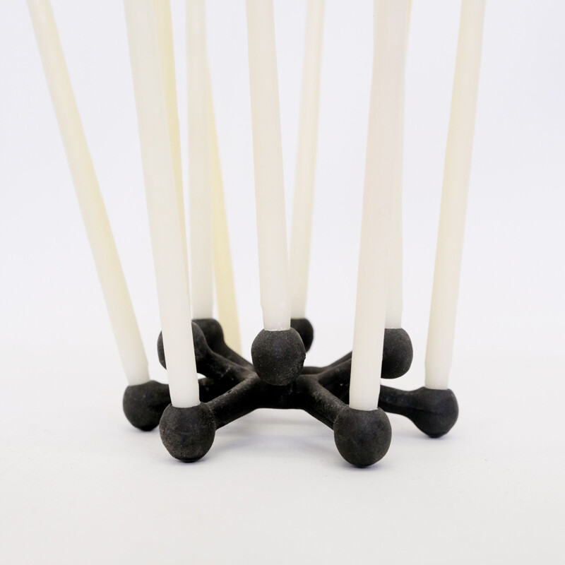 Vintage large cast iron candle holder with 12 candles by Jens Quistgaard 1960s