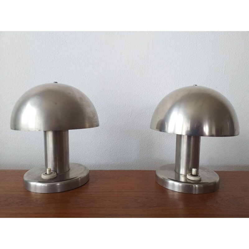Pair of vintage Bauhaus table lamps by Franta Anyz 1930s
