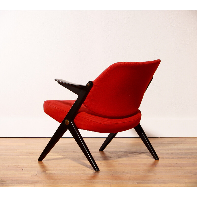 Fauteuil Nordiska "Triva" rouge, Bengt RUDA - 1950