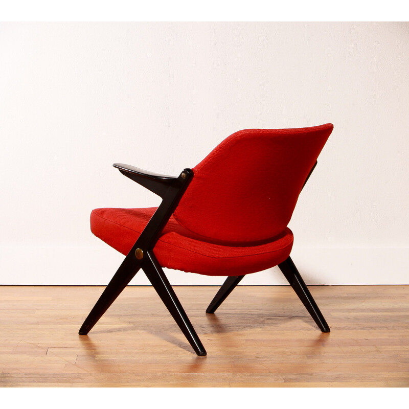 Nordiska red armchair "Triva", Bengt RUDA - 1950s