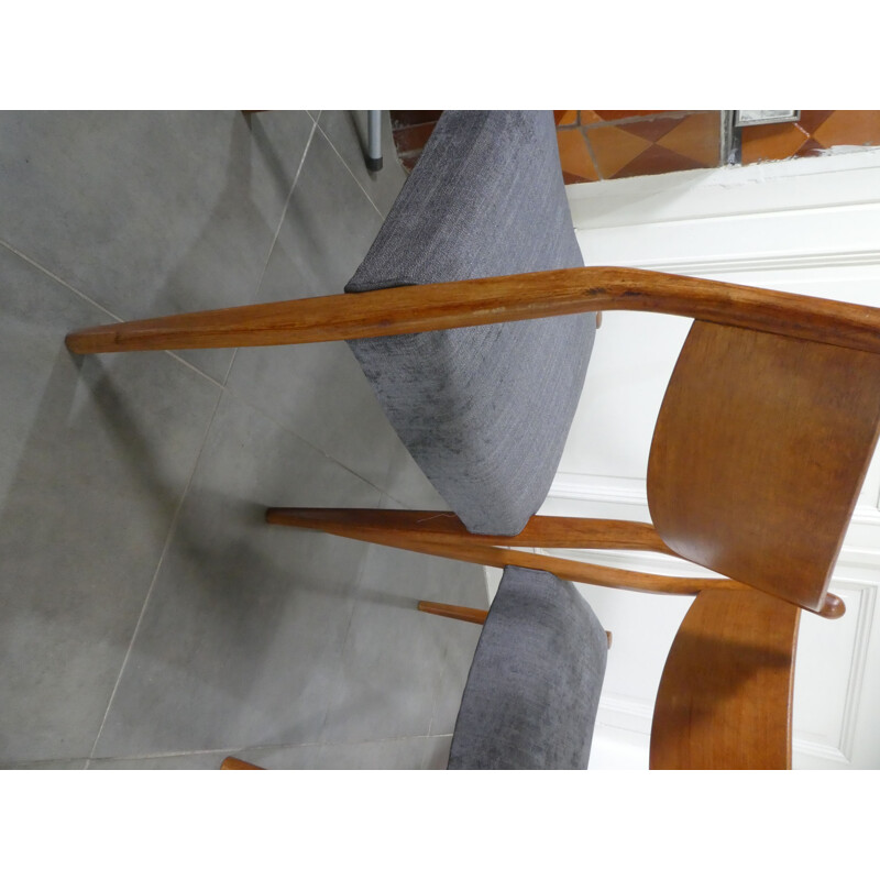 Set of 4 vintage chairs by Cees Braakman 1960s