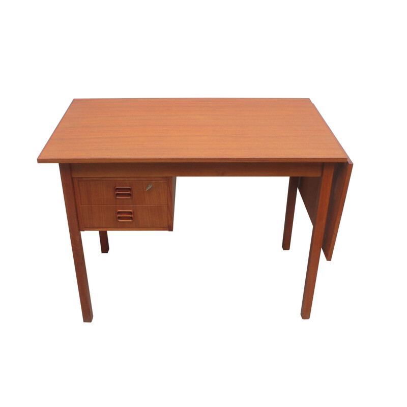 Vintage small  extendable teak desk 1960s