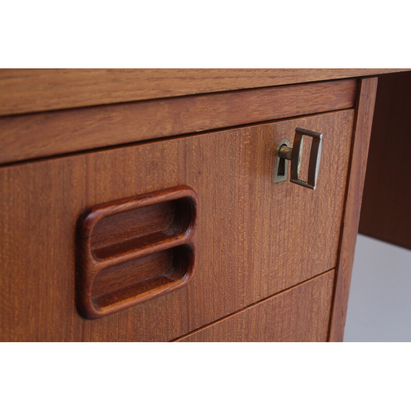 Vintage small  extendable teak desk 1960s