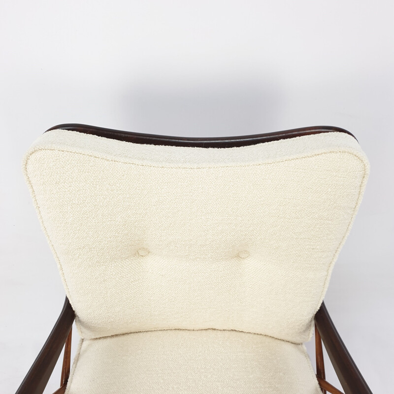 Vintage walnut armchair by Paolo Buffa, Italy 1950s