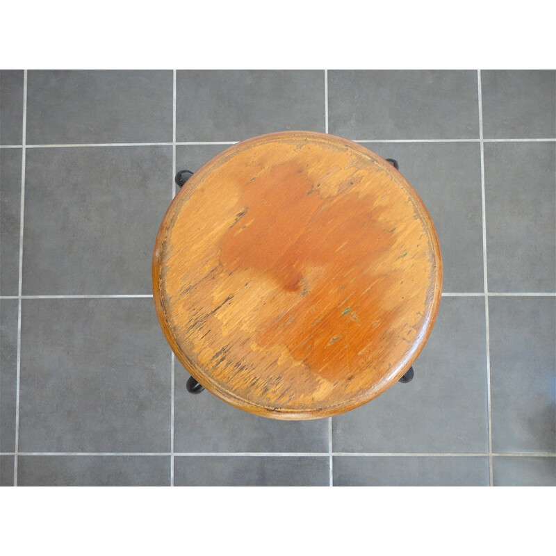 French stool in plywood - 1950s