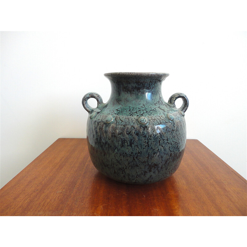Puisaye vase in enameled earthenware - 1950s