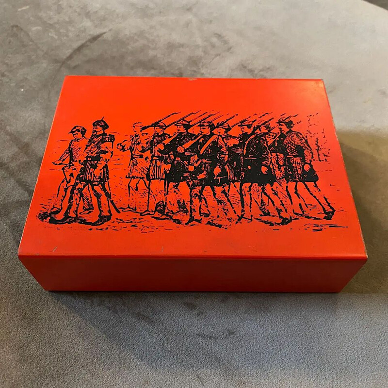 Vintage cigarette box by Piero Fornasetti 1960s