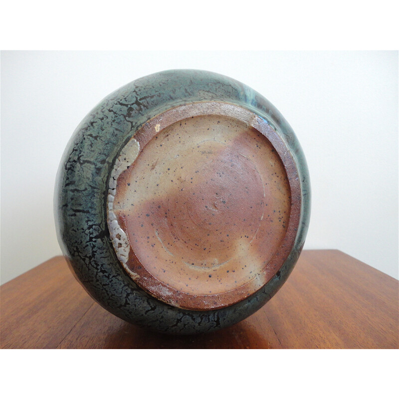 Puisaye vase in enameled earthenware - 1950s
