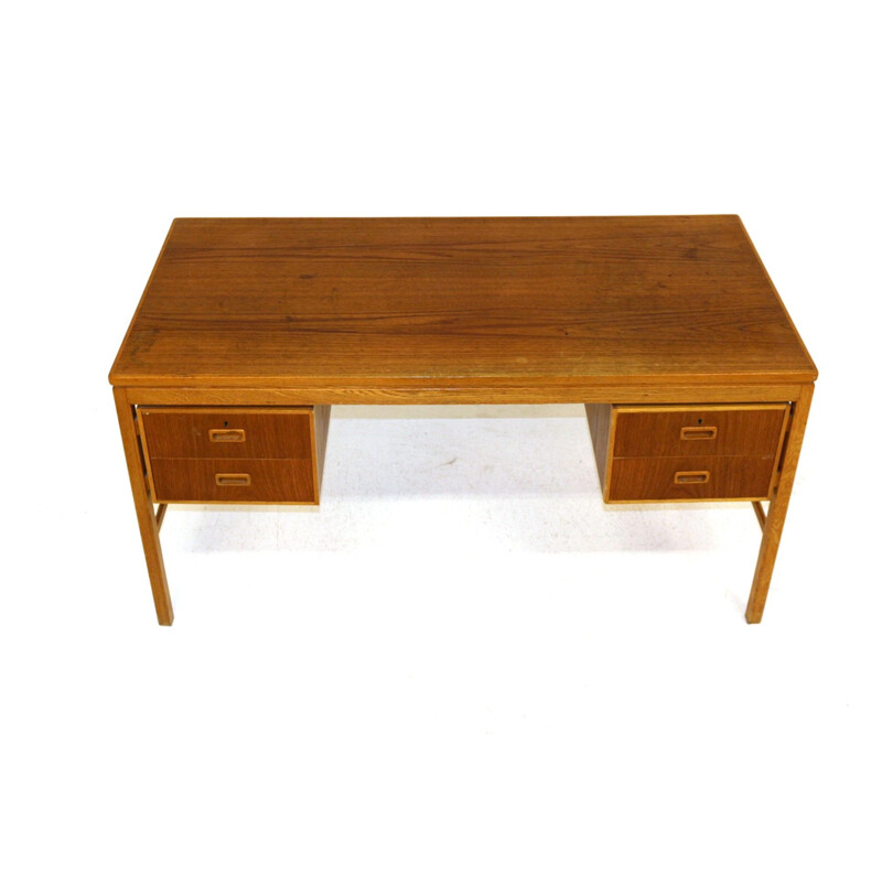 Vintageen Teak Schreibtisch Dänemark 1960