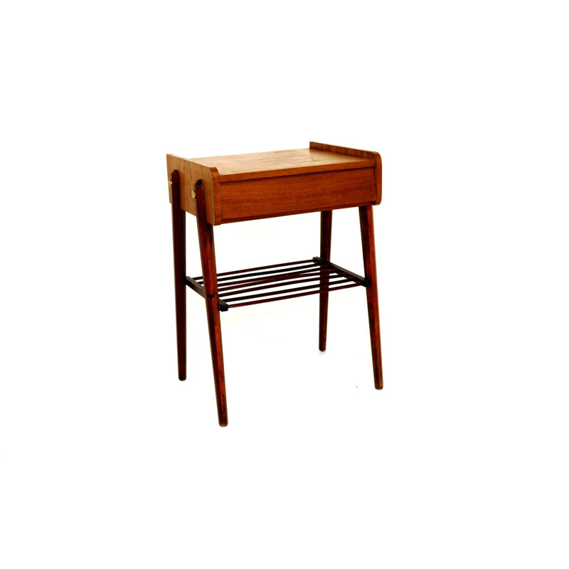 Vintage teak bedside table Sweden 1960s