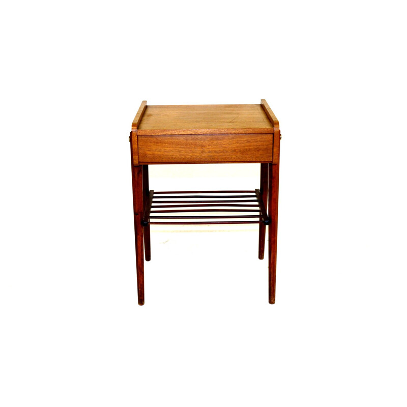 Vintage teak bedside table Sweden 1960s