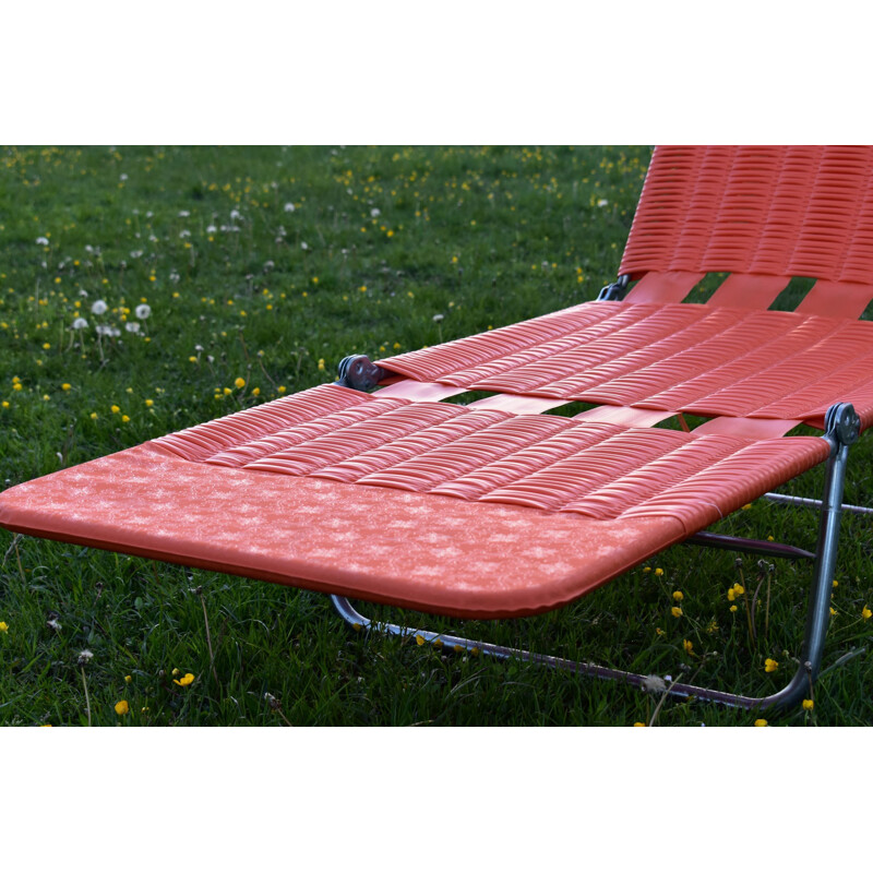 Vintage folding lounger Kurz 1970s