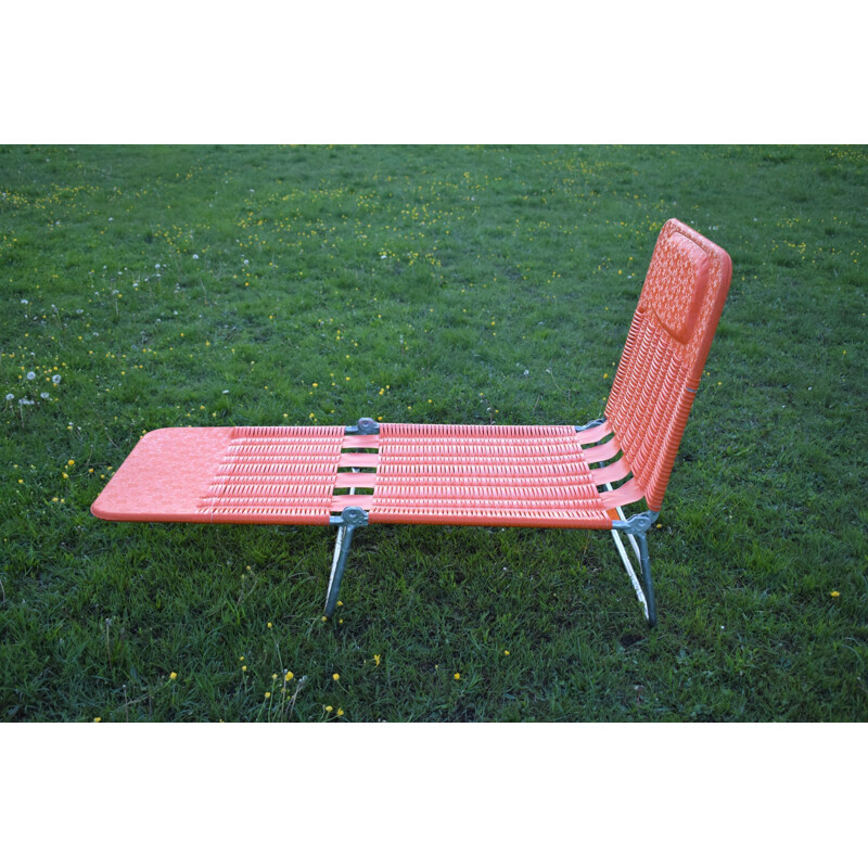 Vintage folding lounger Kurz 1970s