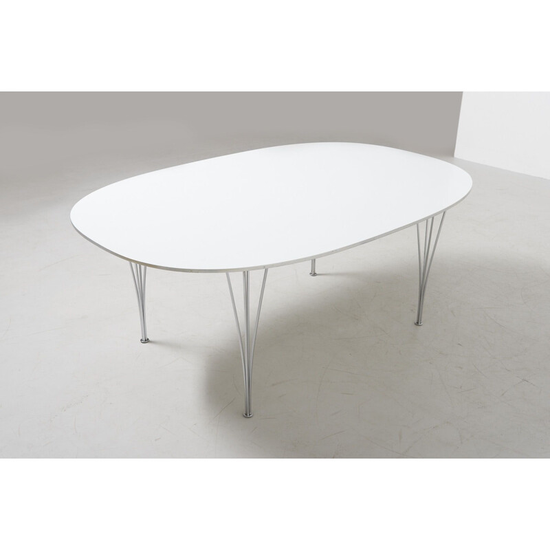 Vintage elliptical table by Piet Hein and Bruno Mathsson Denmark 1960s