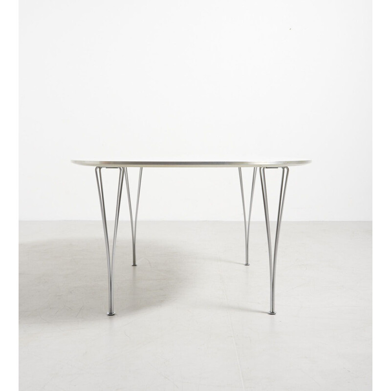 Vintage elliptical table by Piet Hein and Bruno Mathsson Denmark 1960s