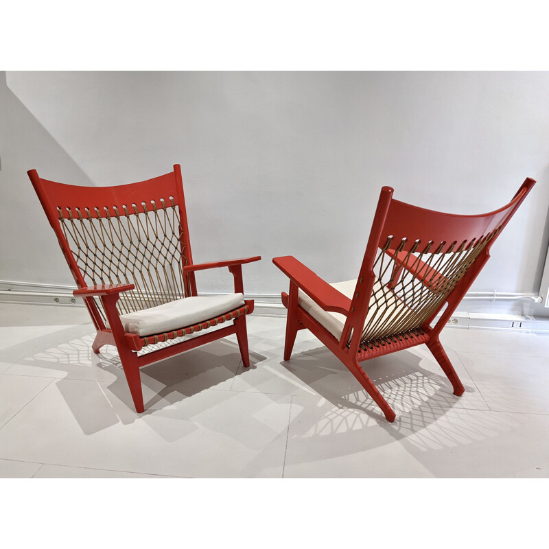 Pair of vintage armchairs by Hans Wegner 1960s