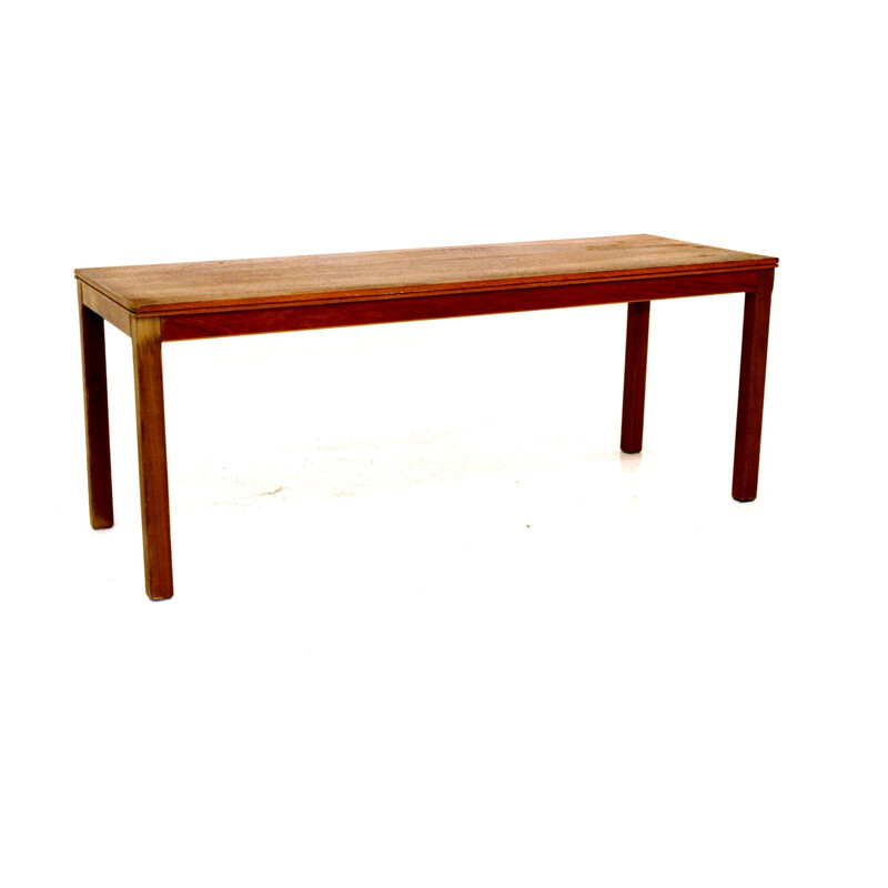 Panchina vintage minimalista in teak svedese 1960