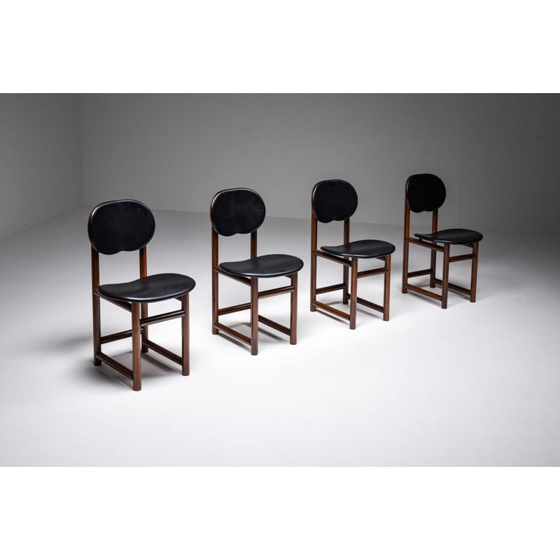 Set of 4 vintage chairs, Scarpa Italy