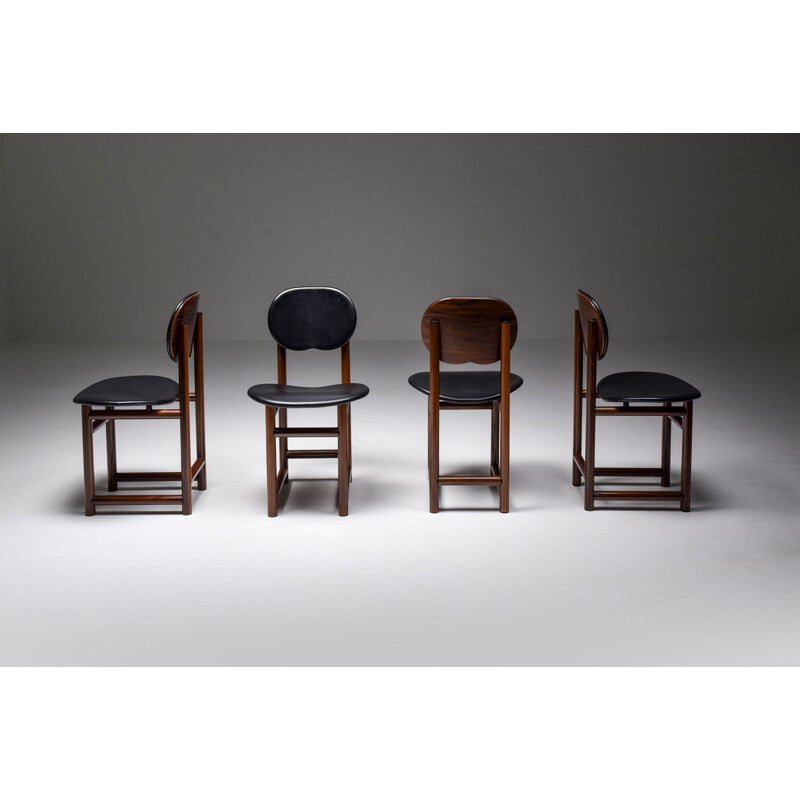 Set van 4 vintage stoelen, Scarpa Italië