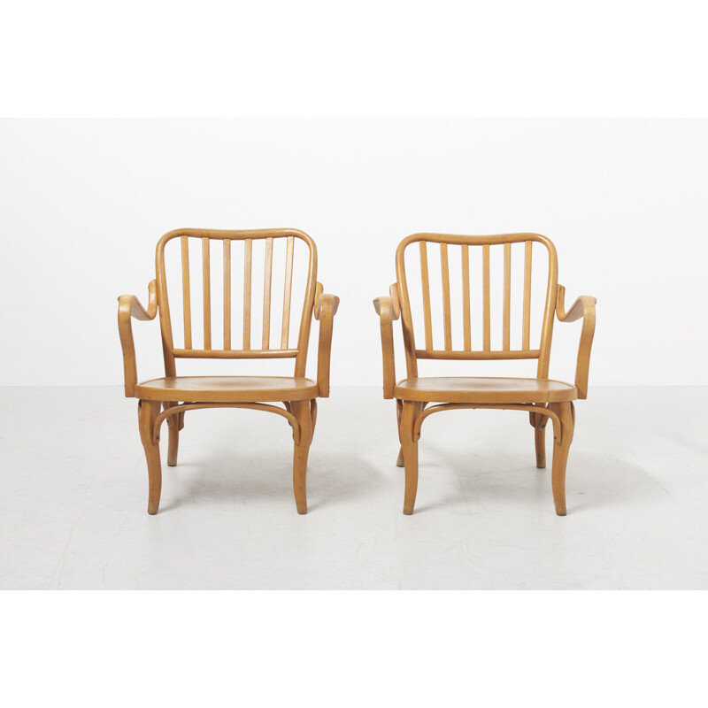 Paar vintage fauteuils van Josef Frank voor Thonet, Oostenrijk 1930
