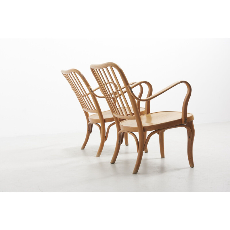 Paire de fauteuils vintage par Josef Frank pour Thonet, Autriche 1930