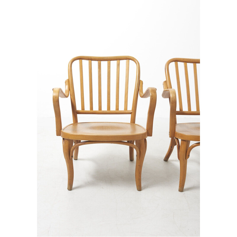 Paar vintage fauteuils van Josef Frank voor Thonet, Oostenrijk 1930