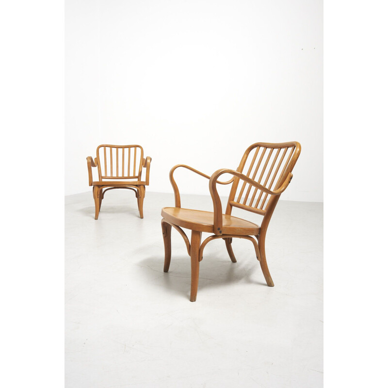 Paire de fauteuils vintage par Josef Frank pour Thonet, Autriche 1930