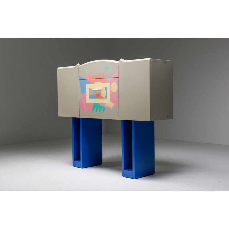 Vintage bar cabinet "Cantaride", Alessandro Mendini for Zanotta Italy 1984