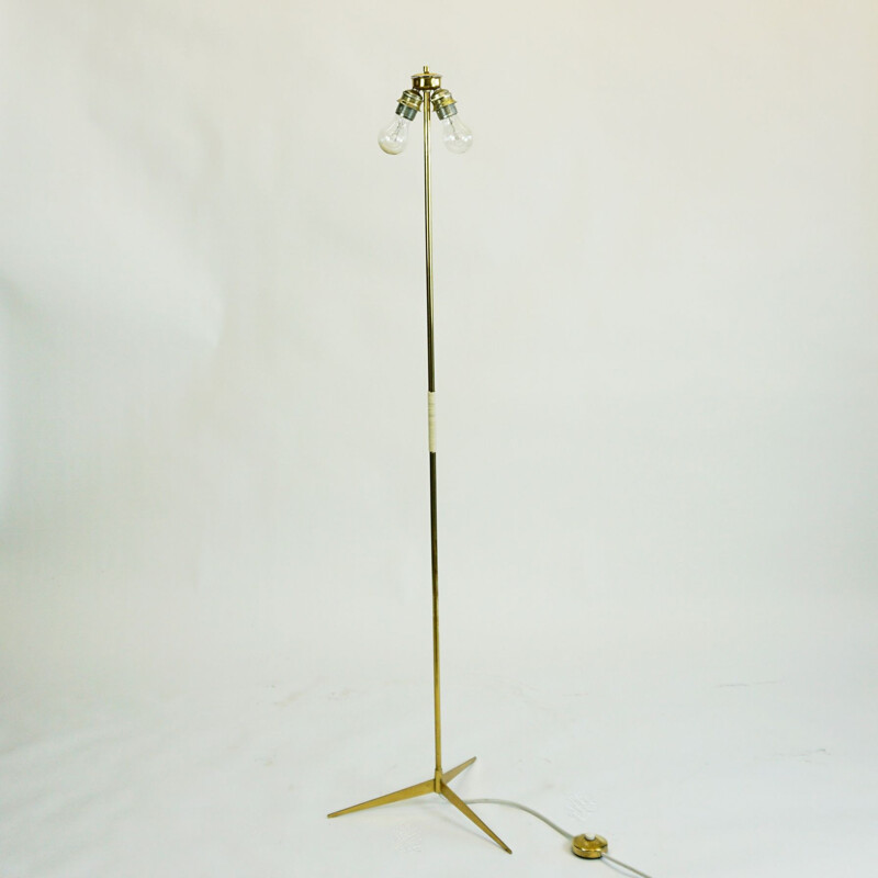 Vintage brass floor lamp by J.T. Kalmar 1960s