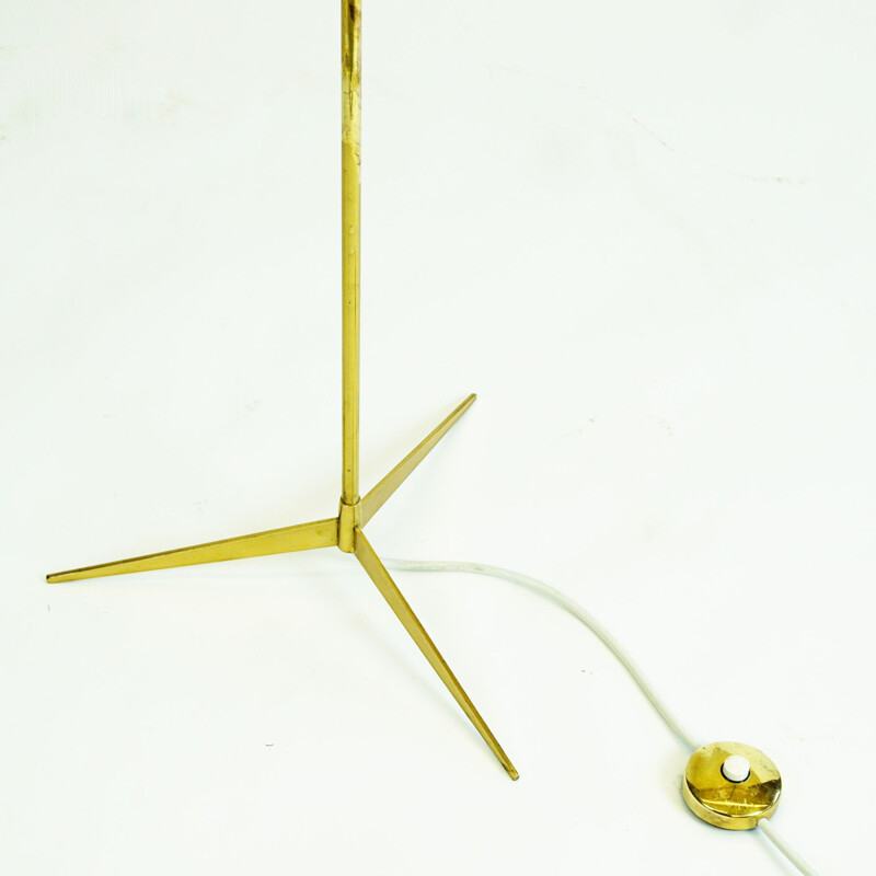 Vintage brass floor lamp by J.T. Kalmar 1960s