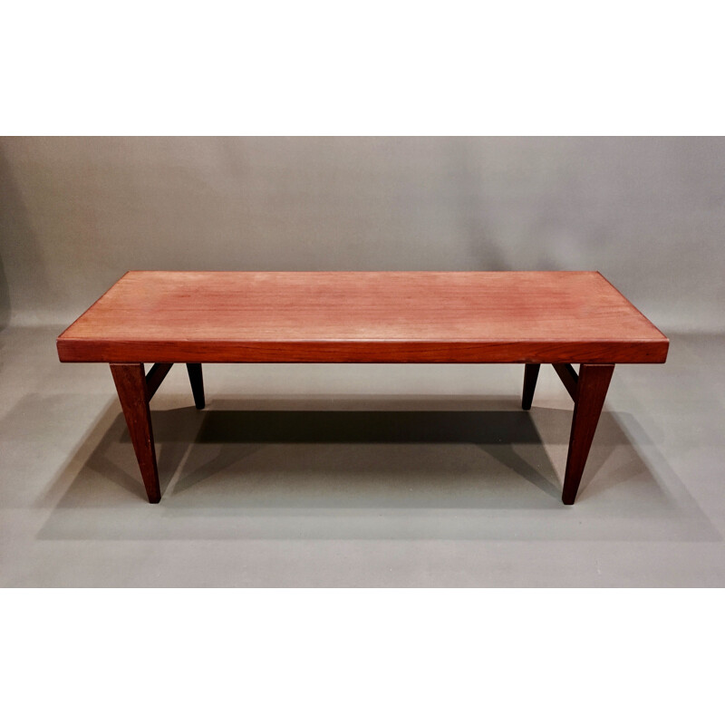 Vintage teak coffee table scandinavian Johannes Andersen 1950s