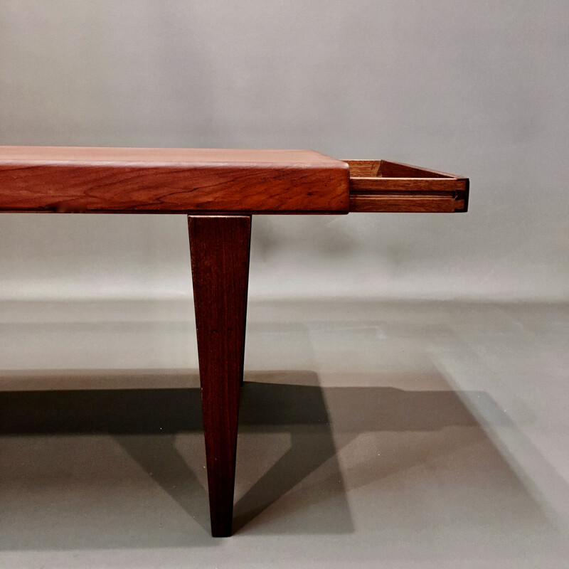 Vintage teak coffee table scandinavian Johannes Andersen 1950s