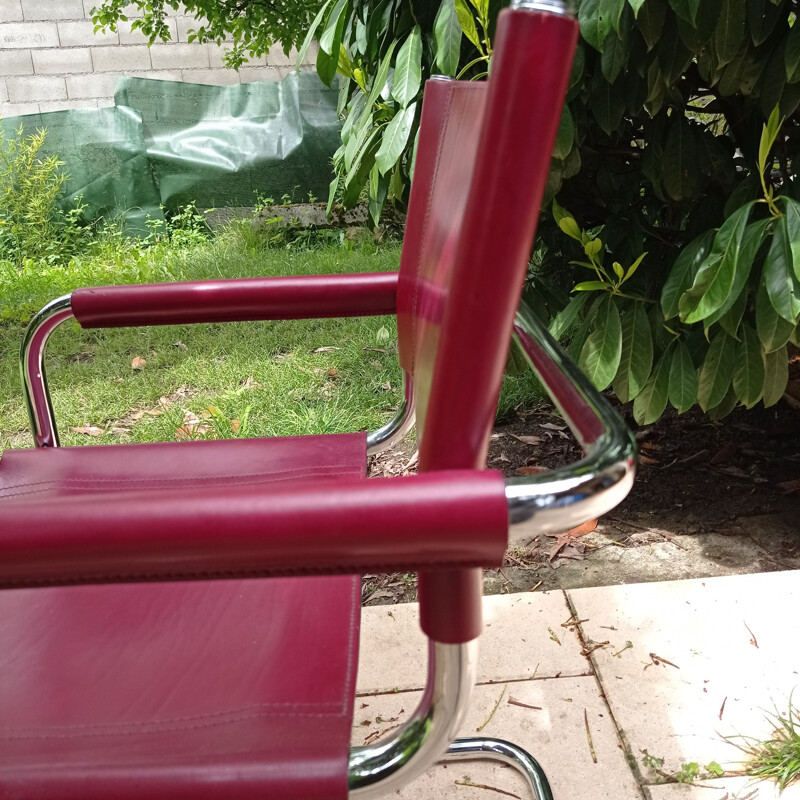 Série de 4 fauteuils vintage de Marcel Breuer 1980