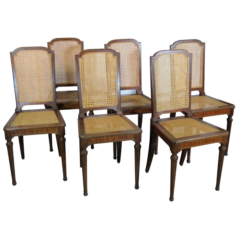 Set of 6 vintage chairs and table