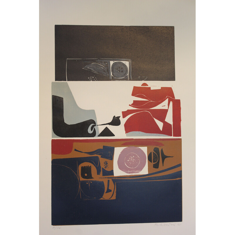 Set aus 6 abstrakten Gemälden von Ennio Tamburi, Italien 1966