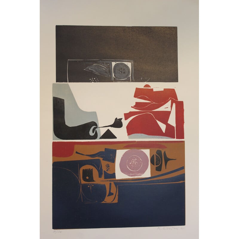 Set of 6 abstract paintings by Ennio Tamburi, Italy 1966