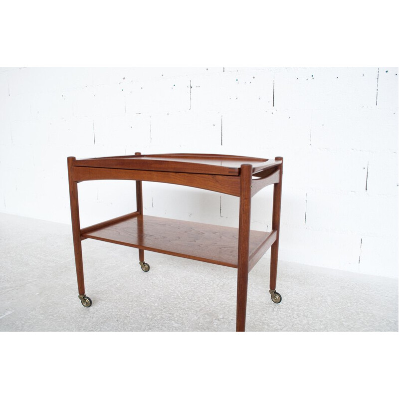 Vintage serving trolley by Poul Hundevad for Hundevad 1960s