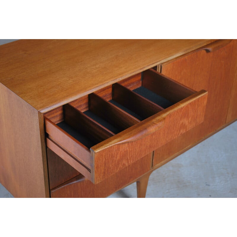 Vintage teak sideboard by Tom Robertson for McIntosh, Scotland, circa 1960s. 