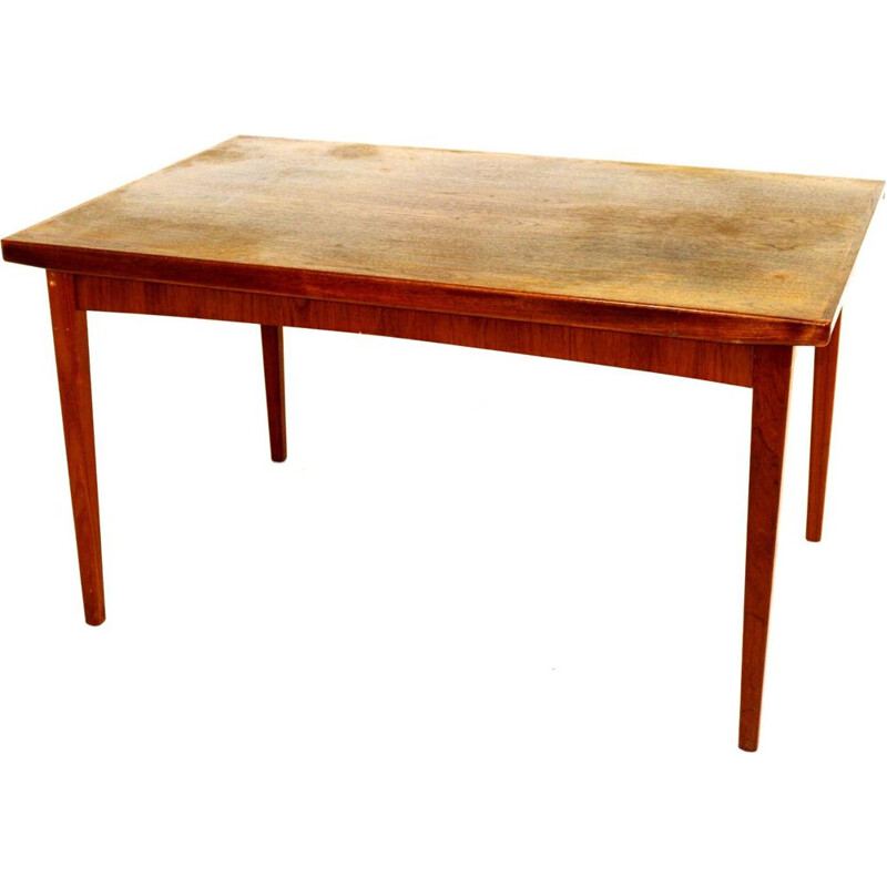 Table vintage avec plateaux rétractables
