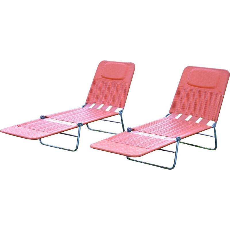 Vintage folding lounger Kurz 1970s