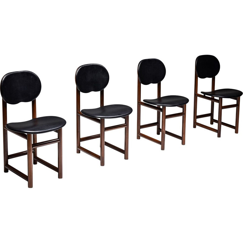 Set van 4 vintage stoelen, Scarpa Italië