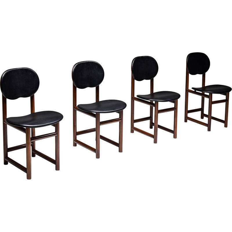 Set of 4 vintage chairs, Scarpa Italy