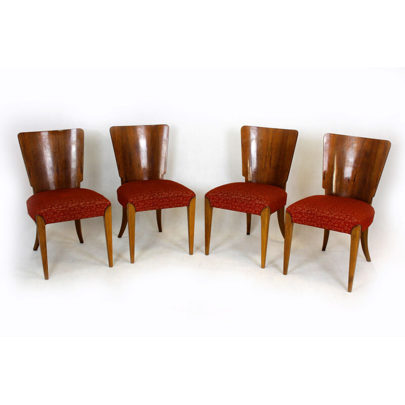 Set of 4 vintage chairs by Jindrich Halabala for ÚP Závody 1950s