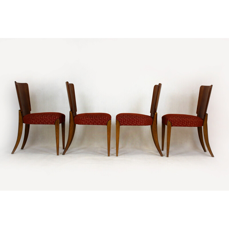 Set of 4 vintage chairs by Jindrich Halabala for ÚP Závody 1950s