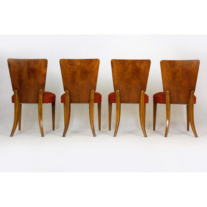 Set of 4 vintage chairs by Jindrich Halabala for ÚP Závody 1950s