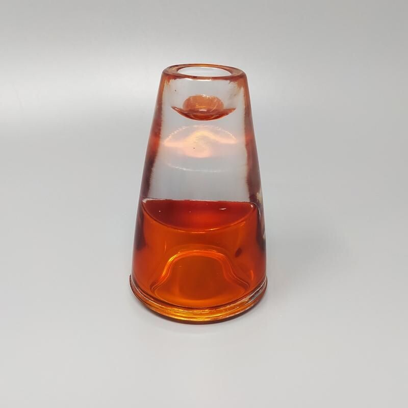 Vintage candlestick in Murano glass by Flavio Poli 1960s